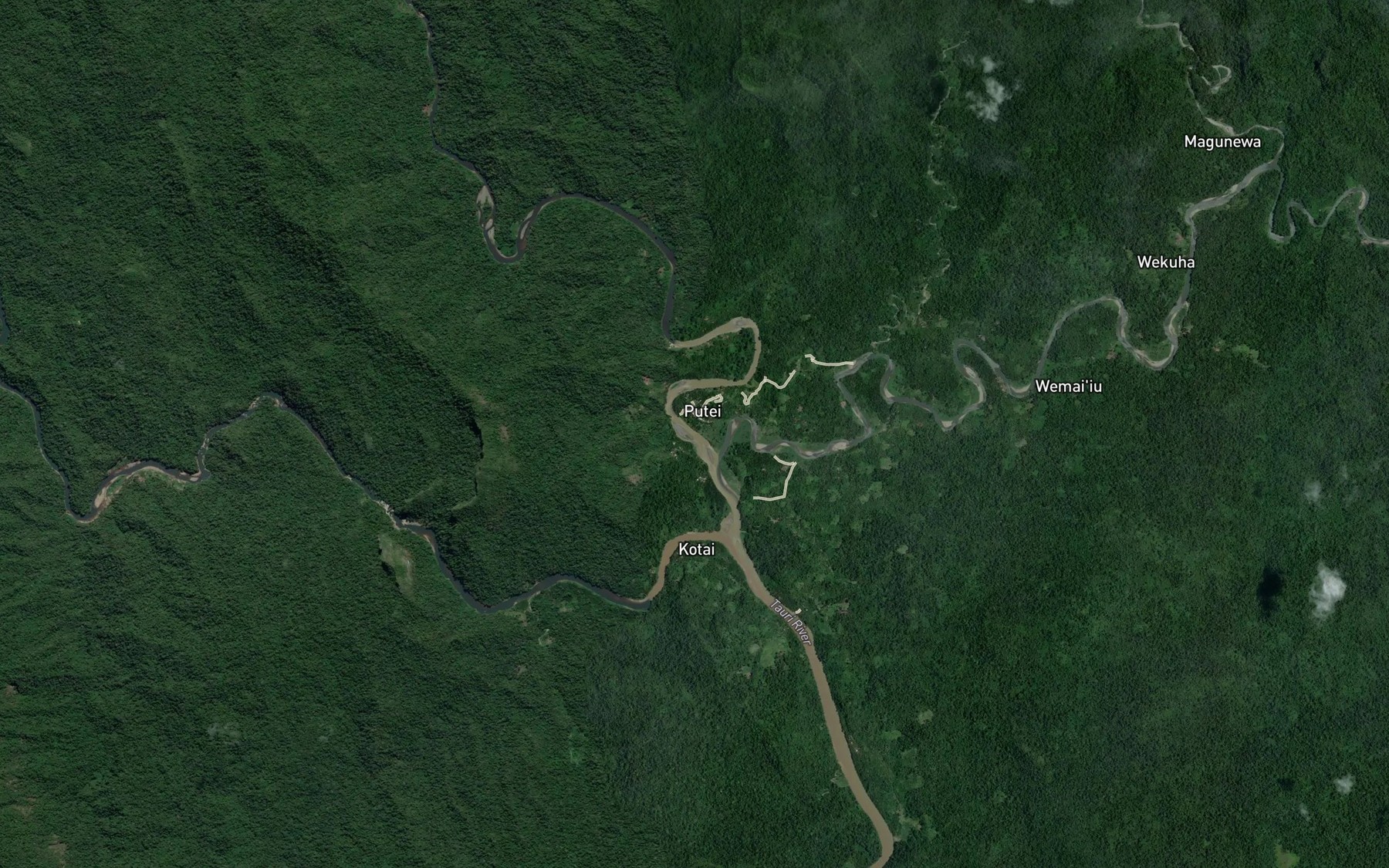 Satellite map of the Yamuti Creek