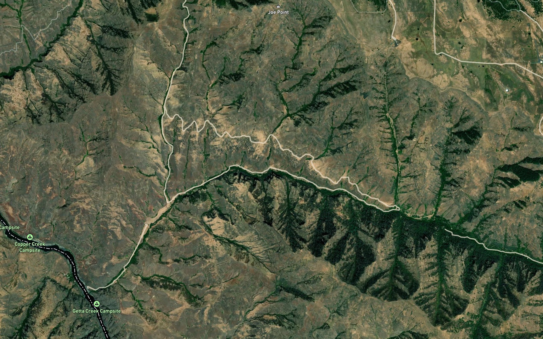 Satellite map of the Fir Creek