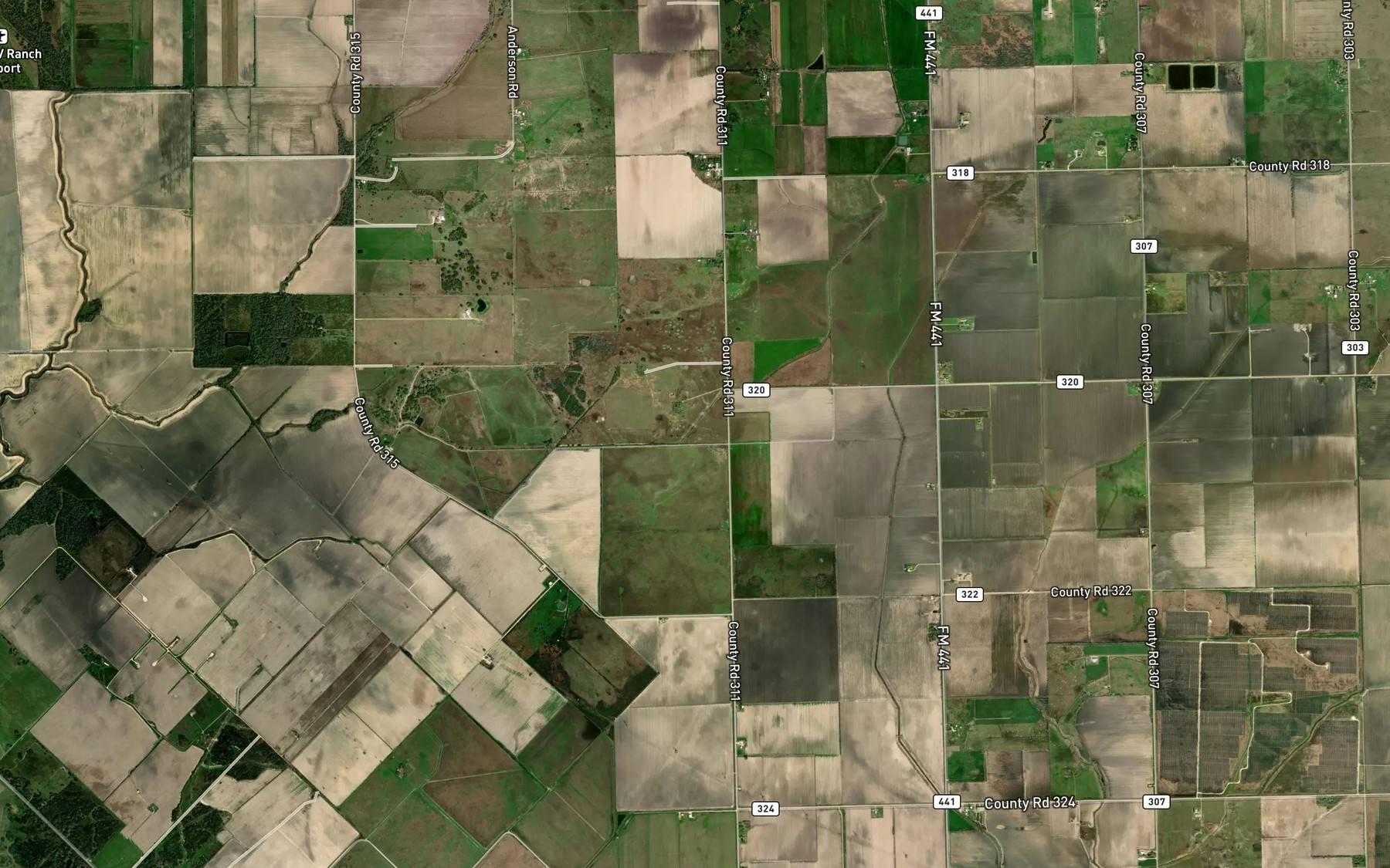 Satellite map of the Plainview Outflow Ditch