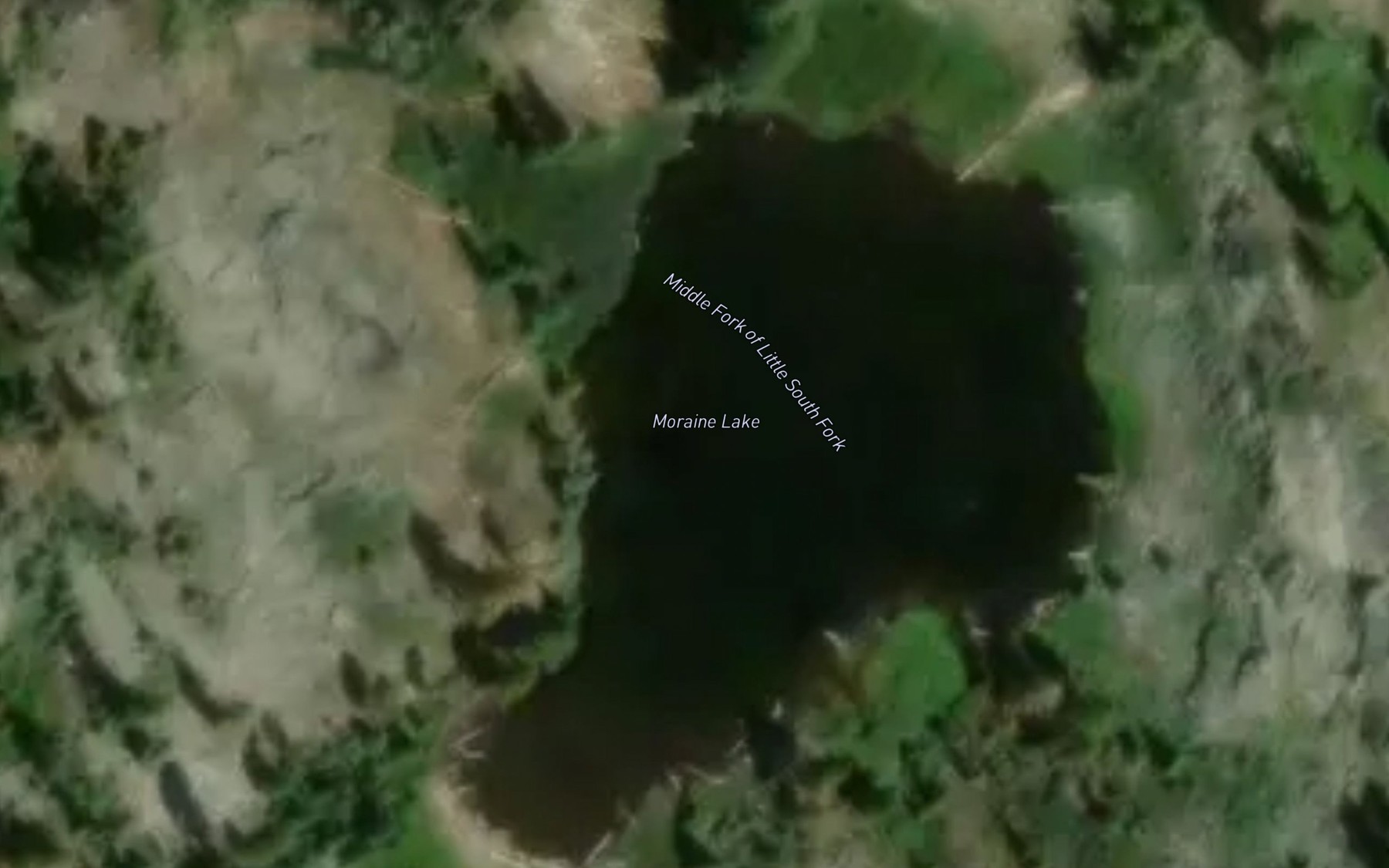Satellite map of the Moraine Lake