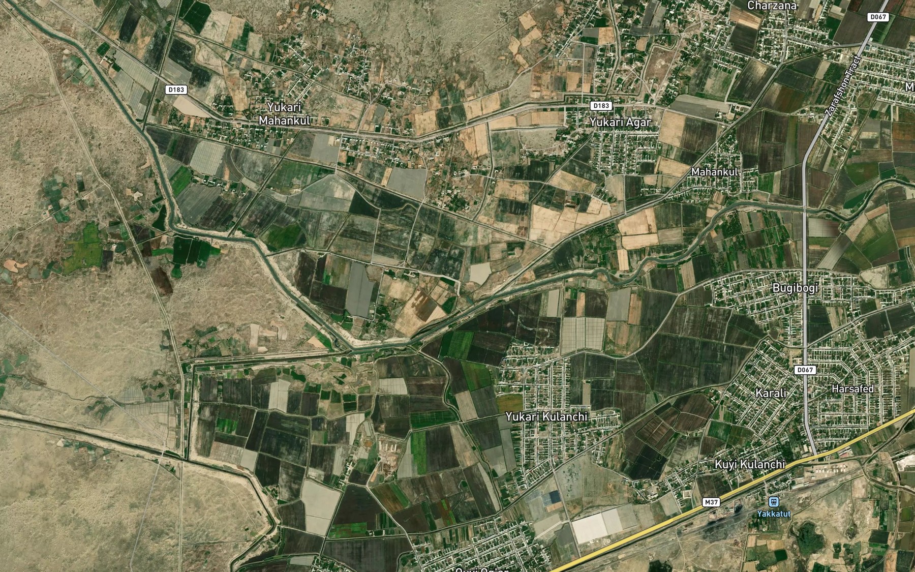 Satellite map of the Makhandar'ya