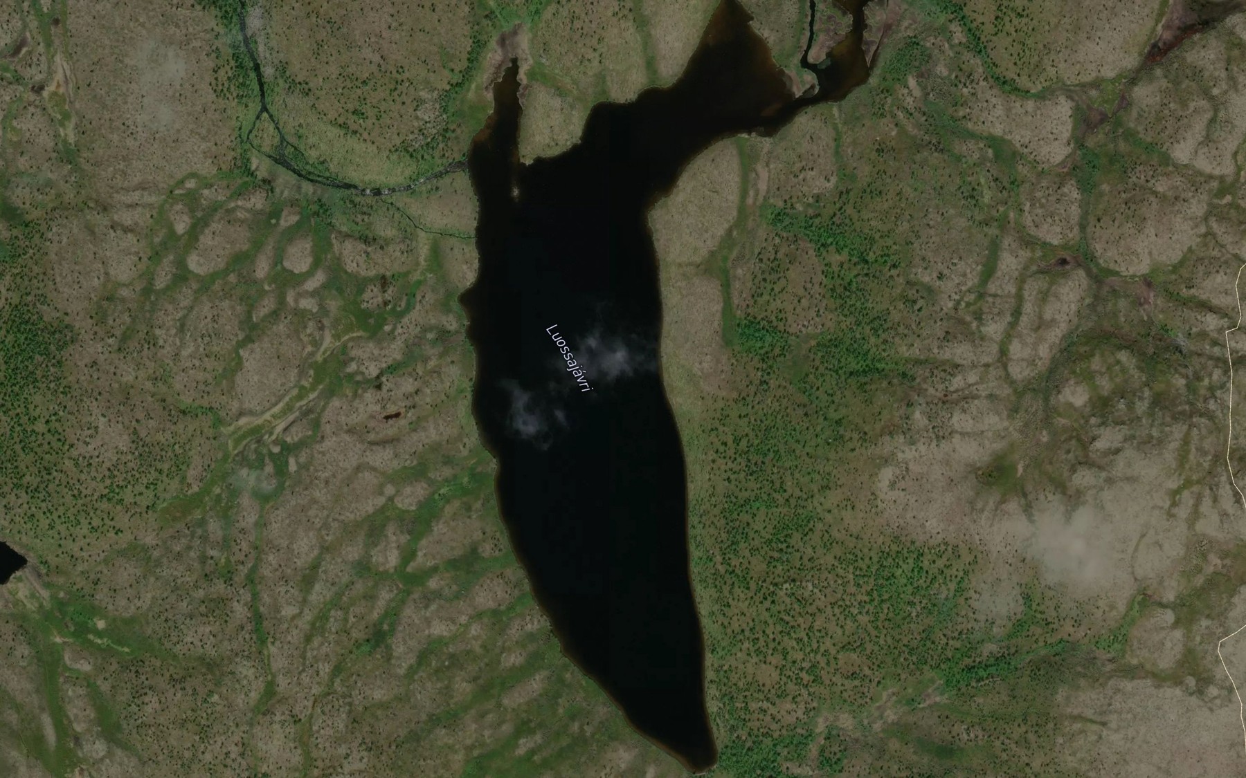 Satellite map of the Luossajavri