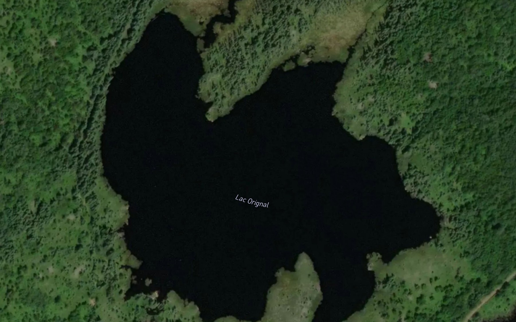 Satellite map of the Lac Orignal