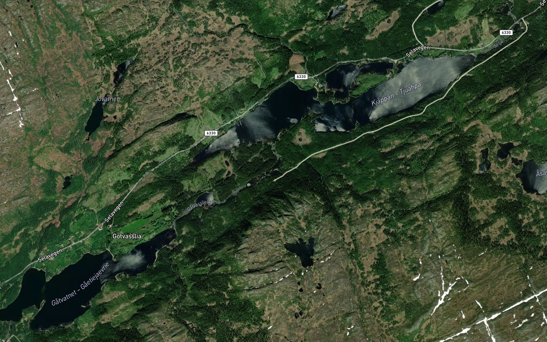 Satellite map of the Gotvasslielva