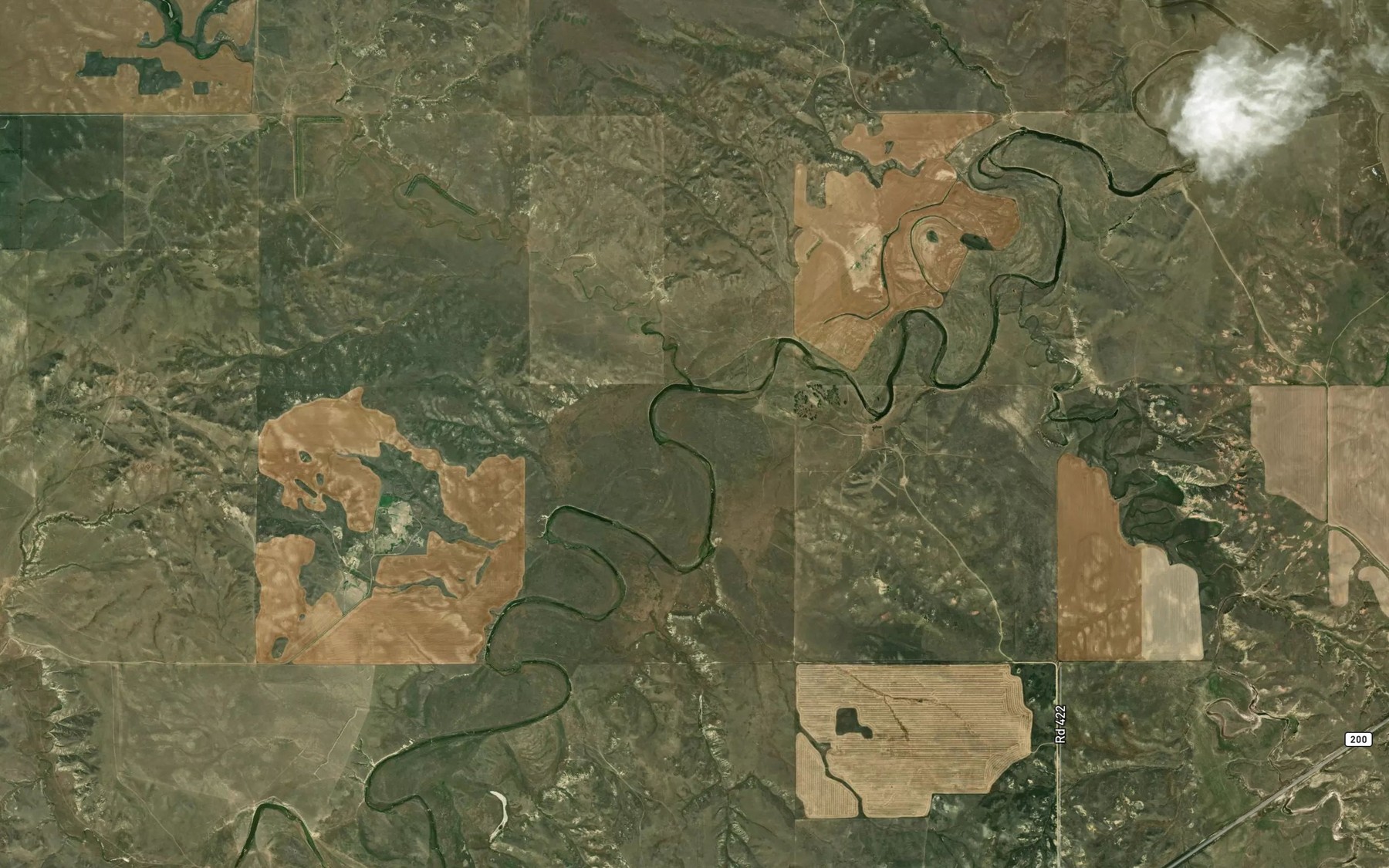 Satellite map of the Spring Creek