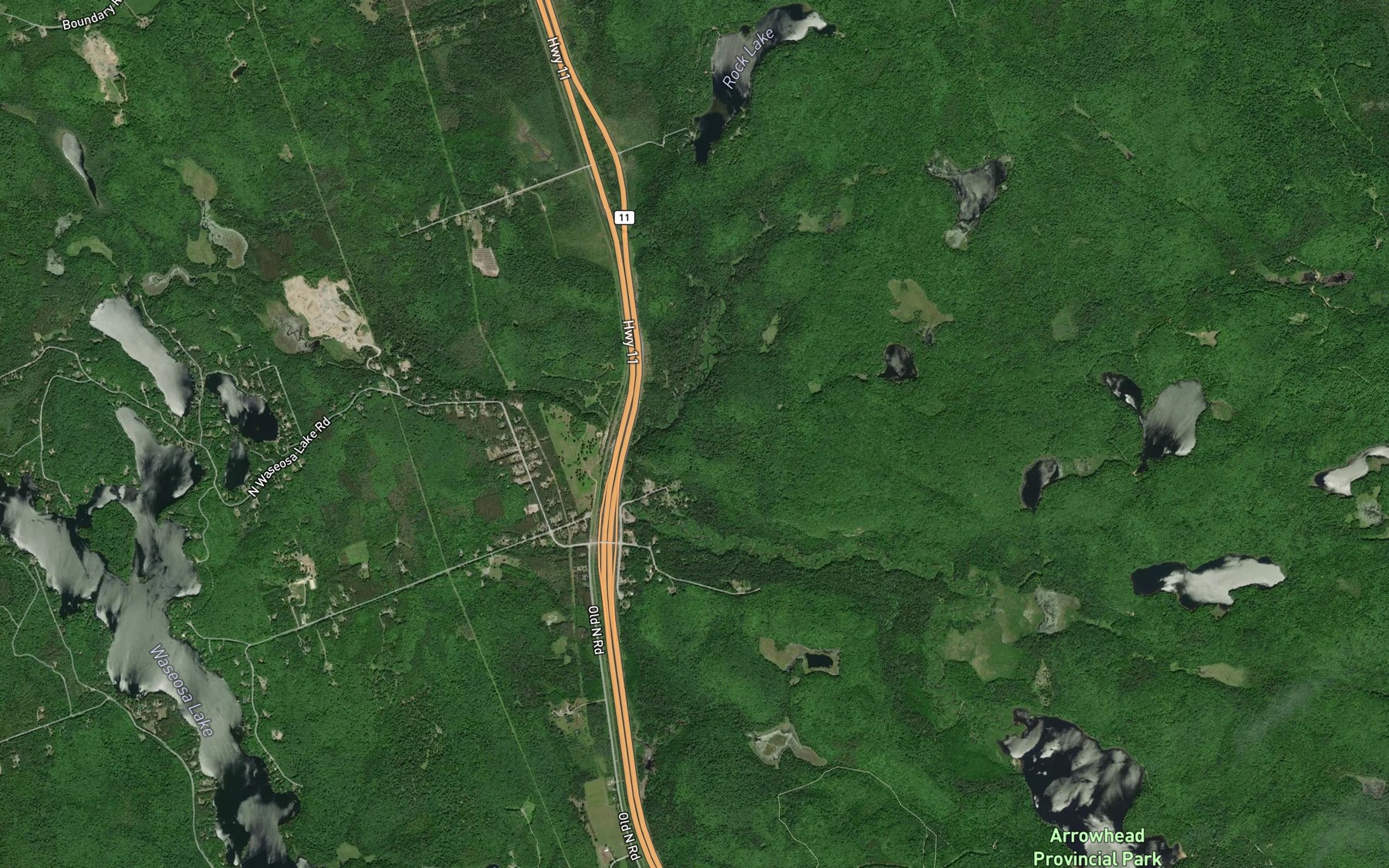 Satellite map of the Jessop Creek