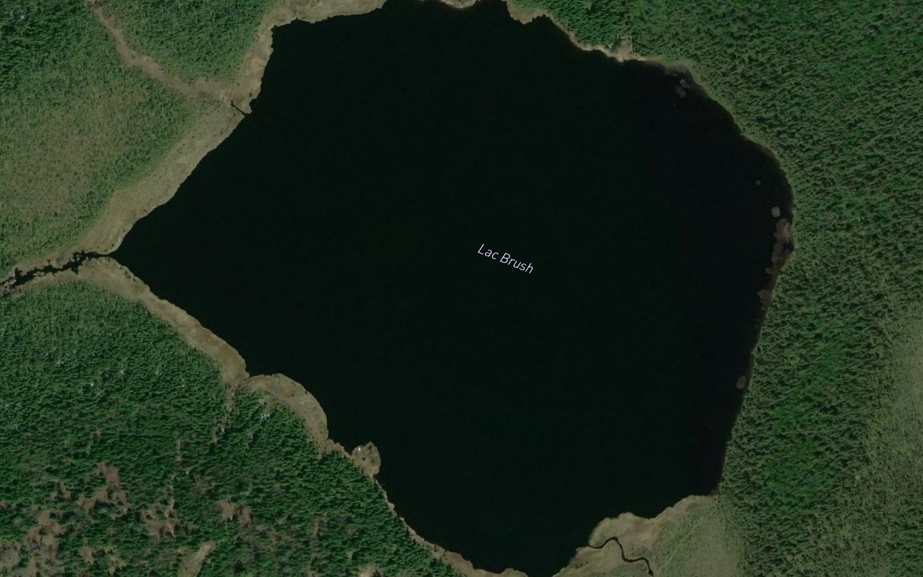 Satellite map of the Lac Brush