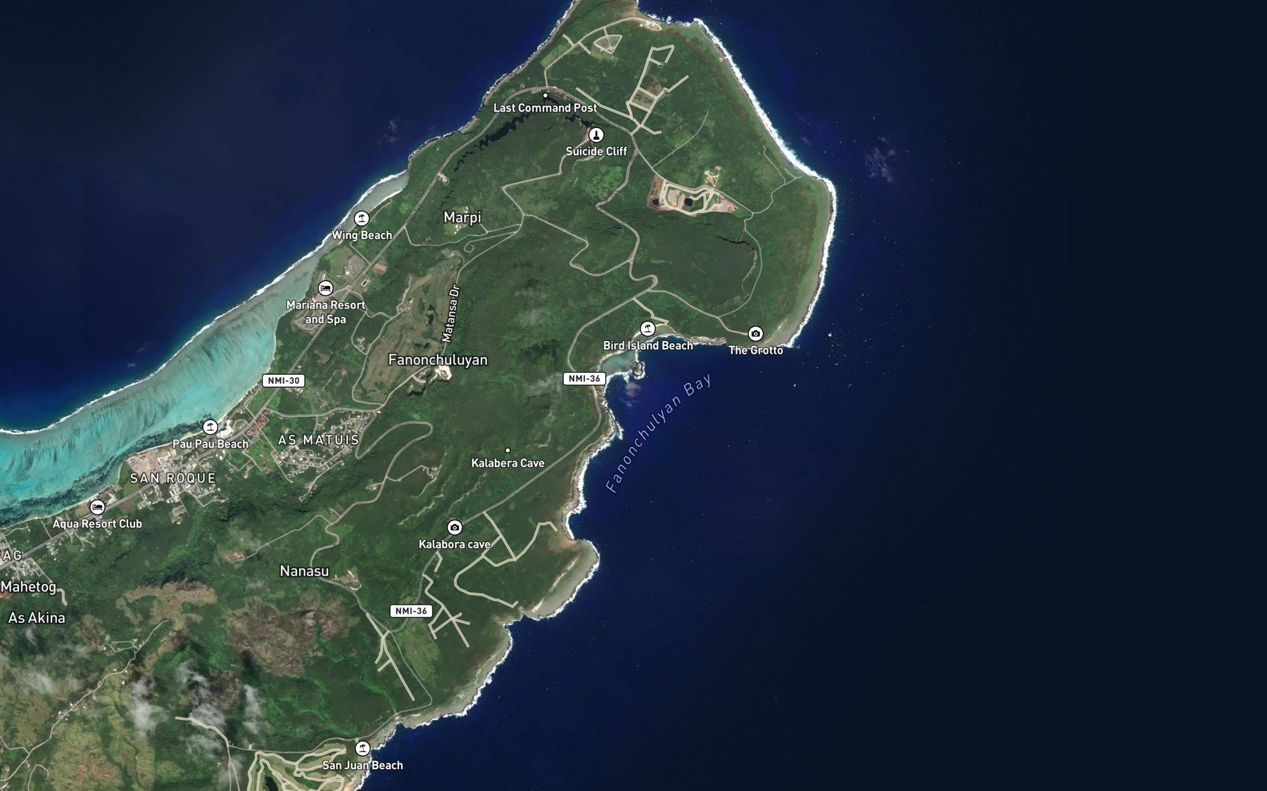 Satellite map of the Bahia Fanonchuluyan