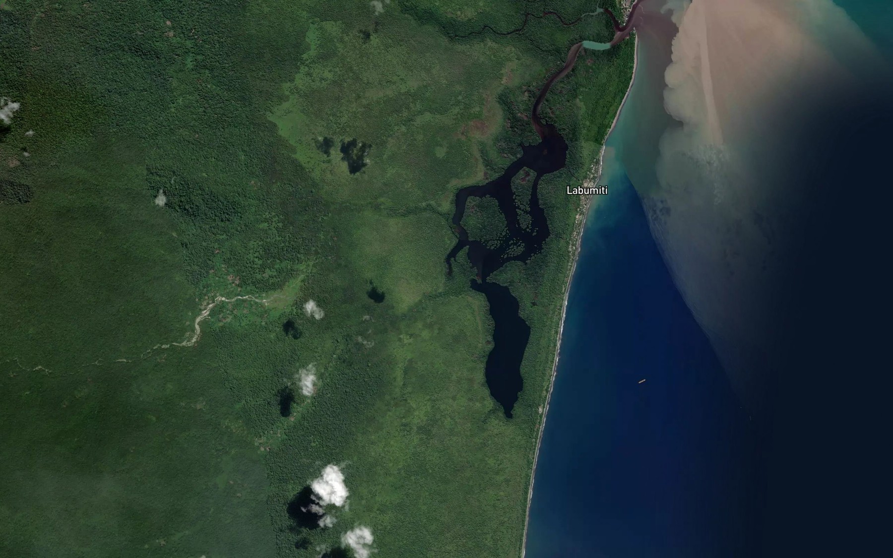 Satellite map of the Wasi Creek