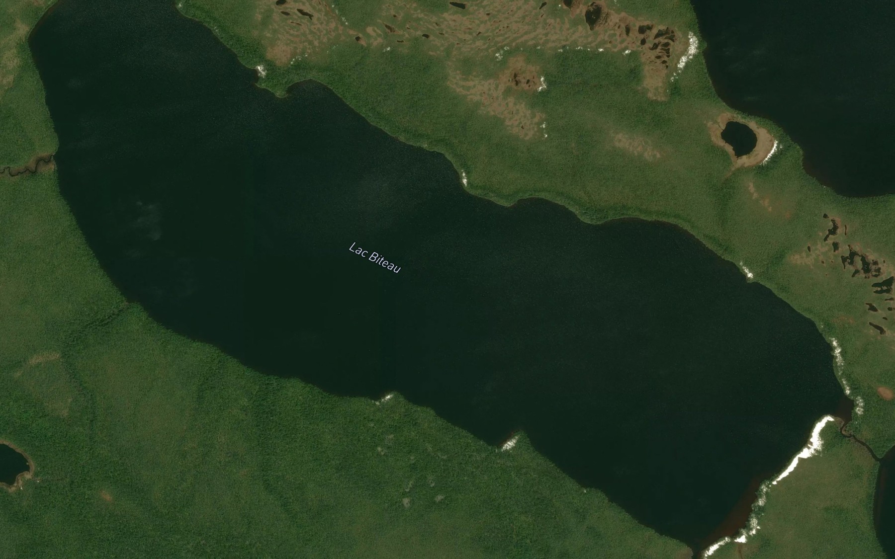 Satellite map of the Lac Biteau