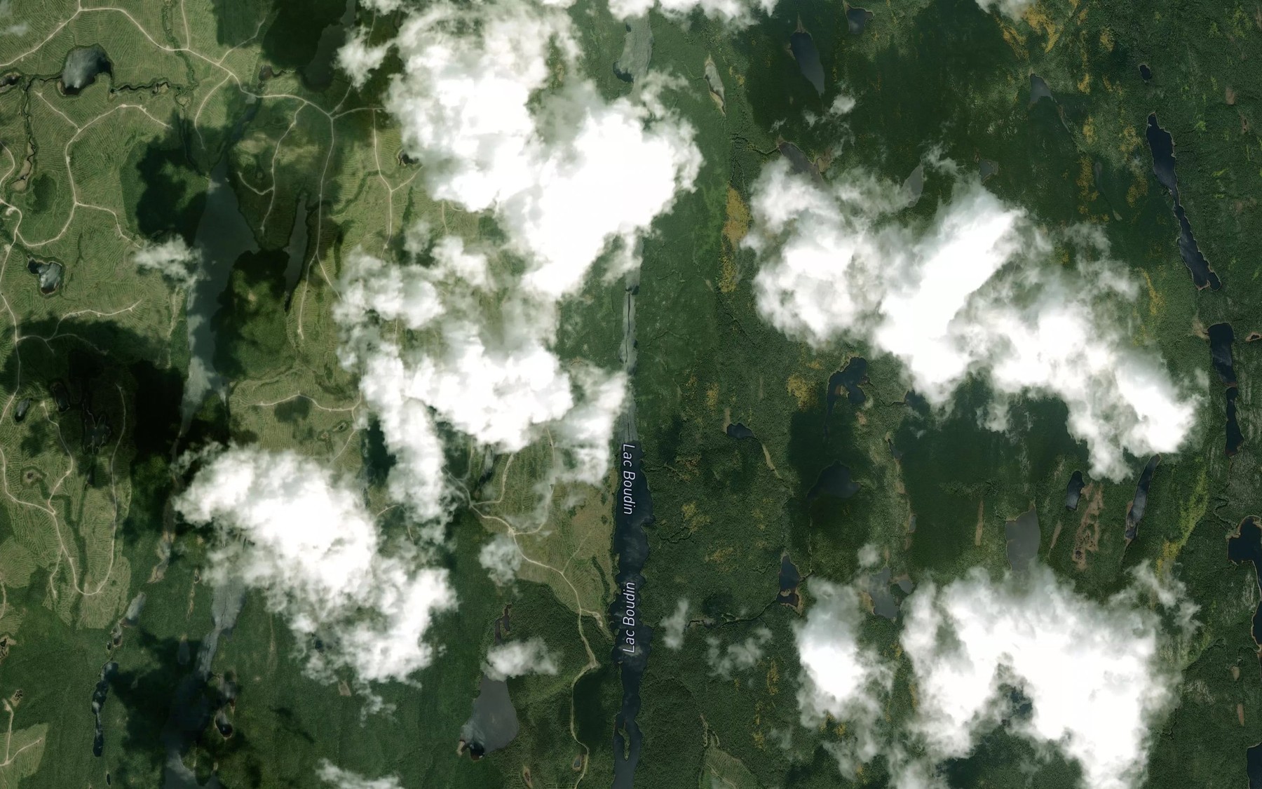 Satellite map of the Lac Boudin