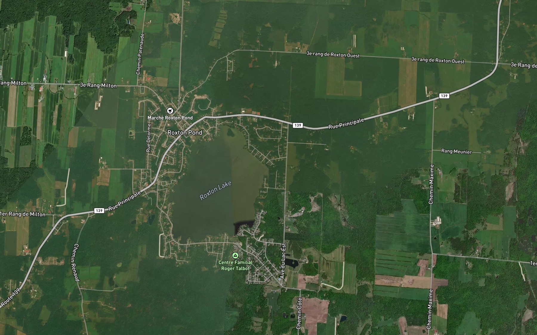 Satellite map of the Ruisseau Robidoux