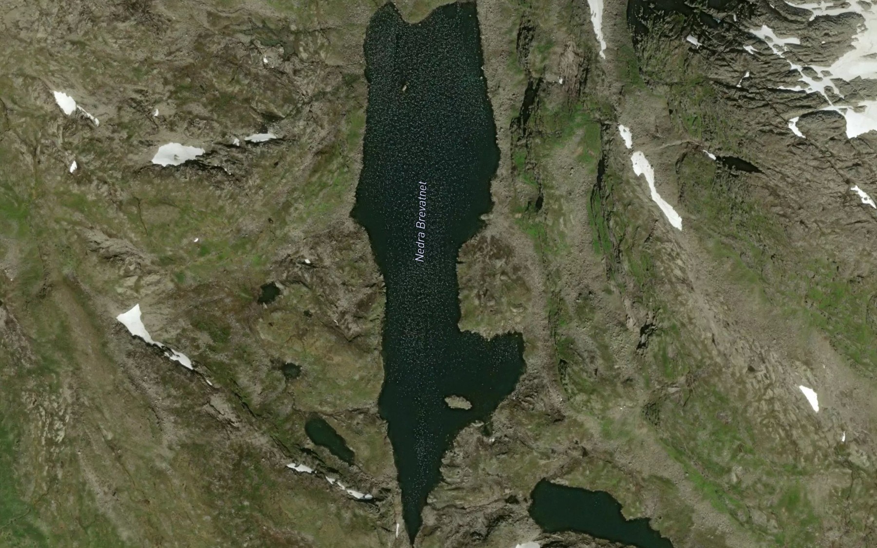 Satellite map of the Nedra Brevatnet