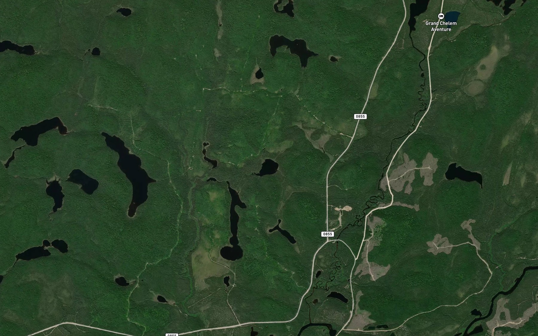 Satellite map of the Lac du Canton