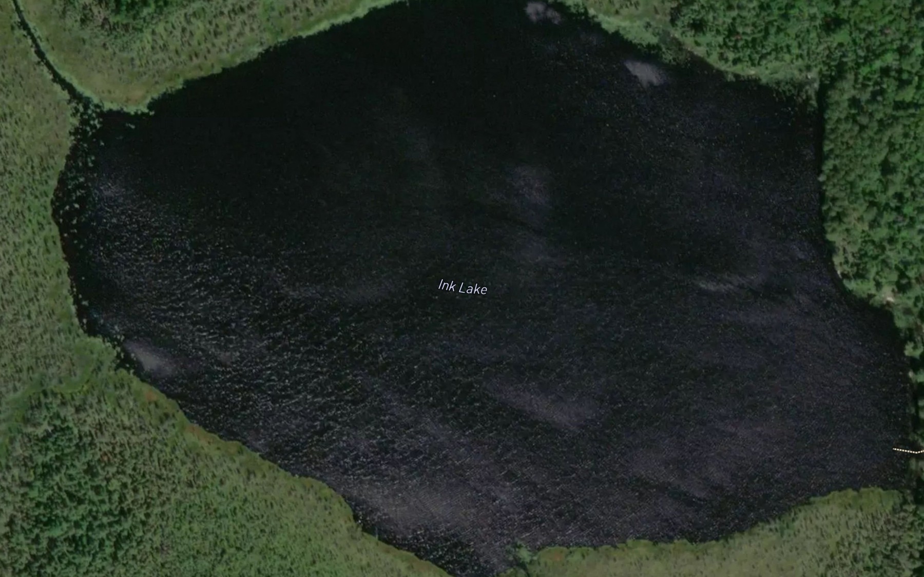 Satellite map of the Ink Lake