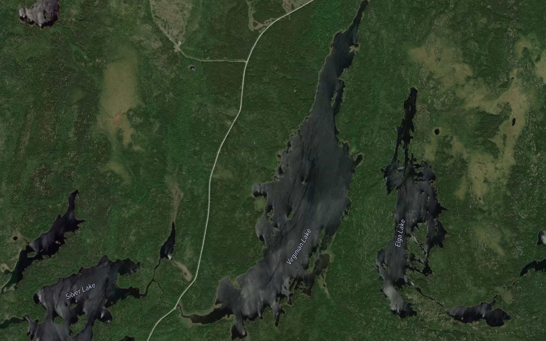 Satellite map of the Virginian Lake