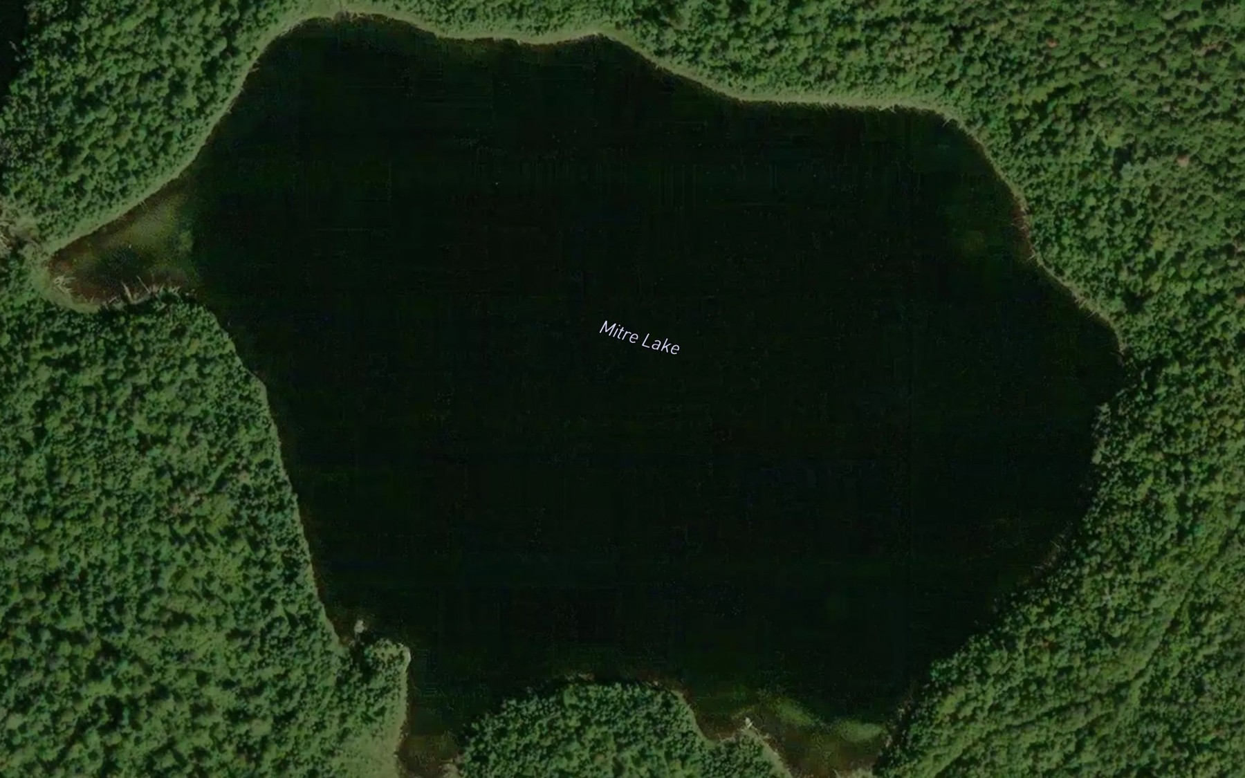 Satellite map of the Mitre Lake