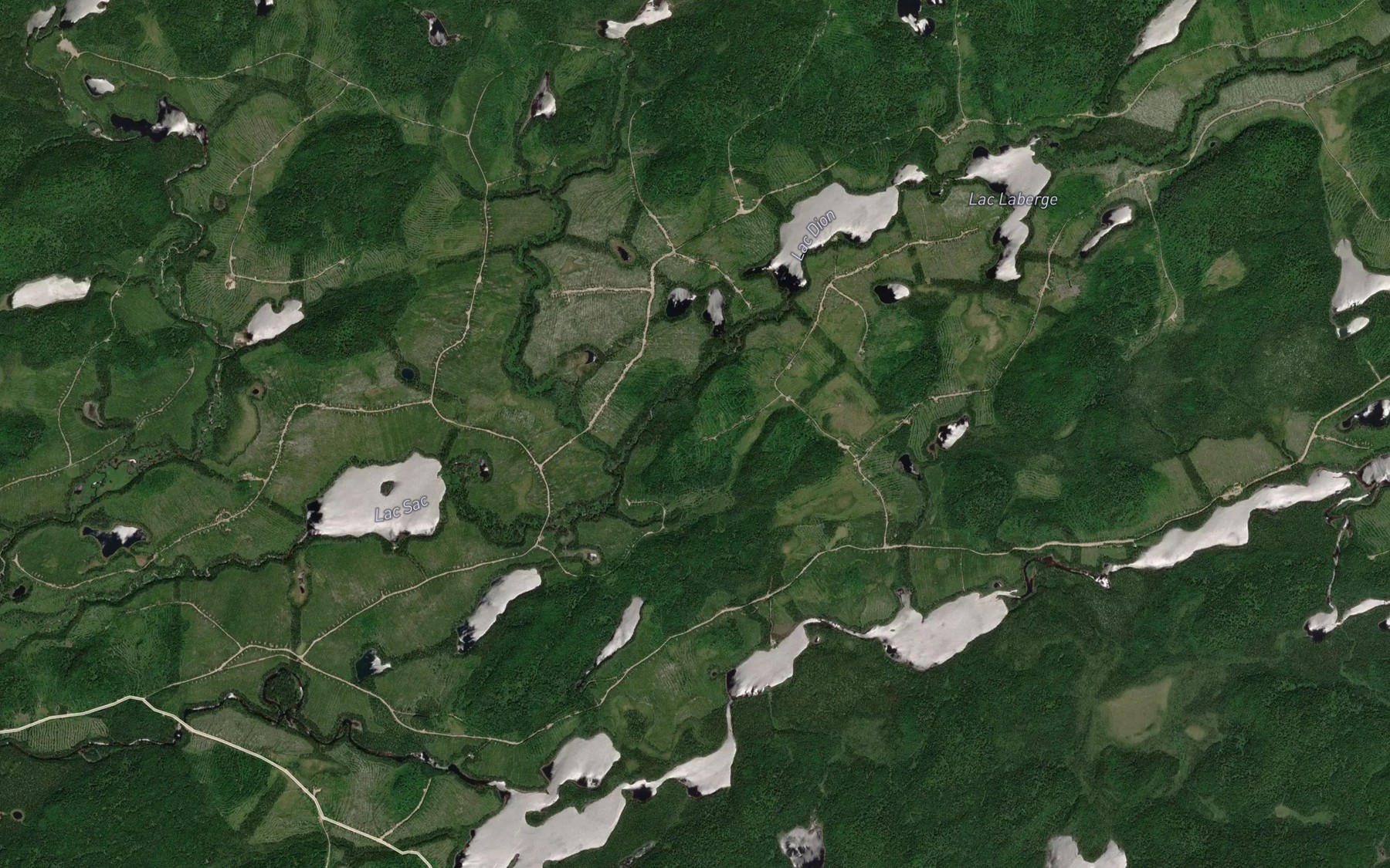 Satellite map of the Crique Vallee