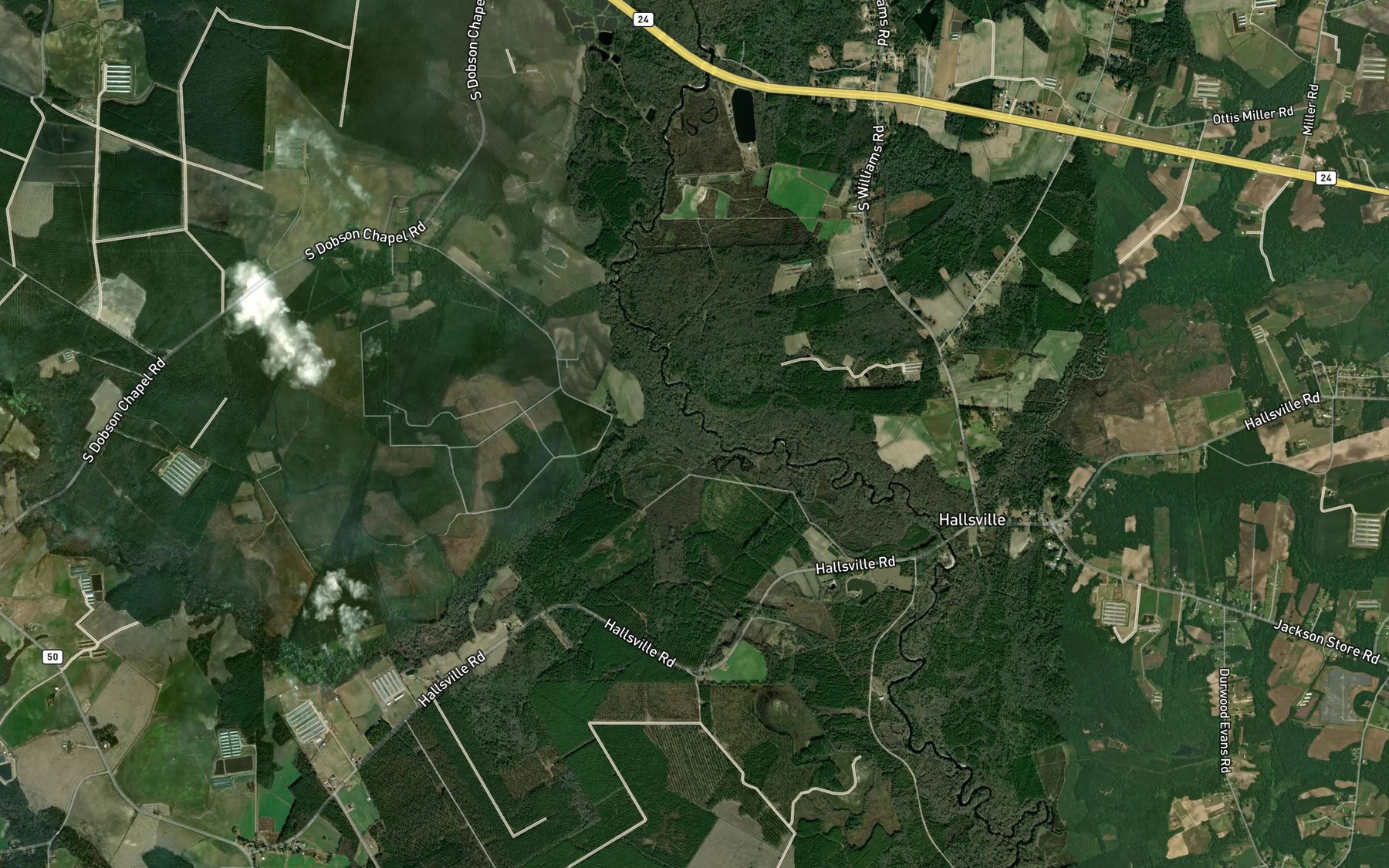 Satellite map of the Persimmon Branch