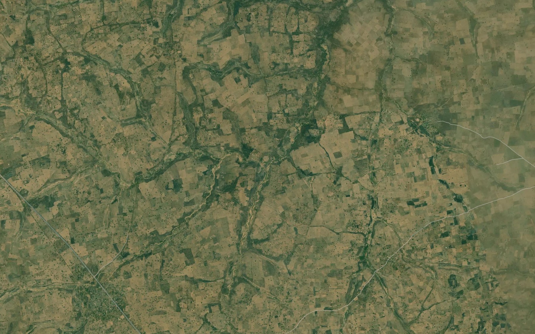Satellite map of the River Dinni