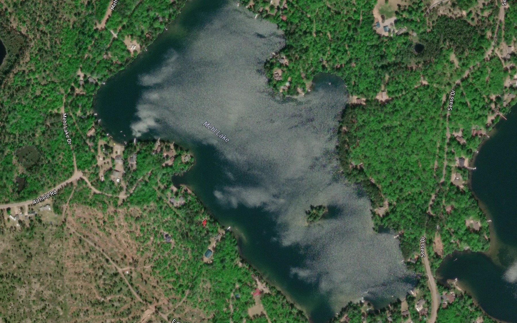 Satellite map of the Mehl Lake