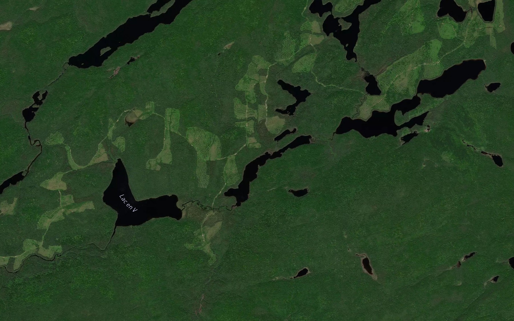 Satellite map of the Lac Cacouchef