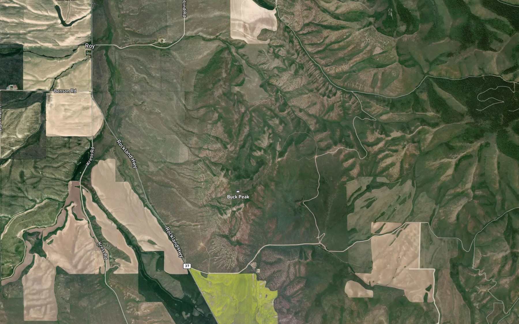 Satellite map of the Buck Spring