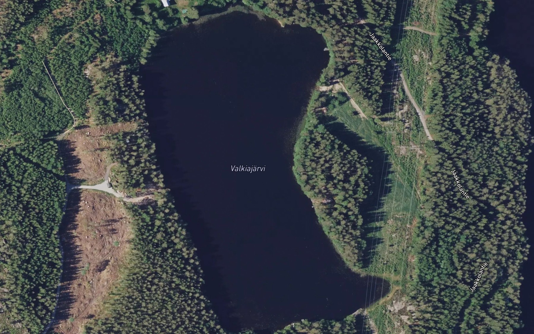 Satellite map of the Valkiajarvi
