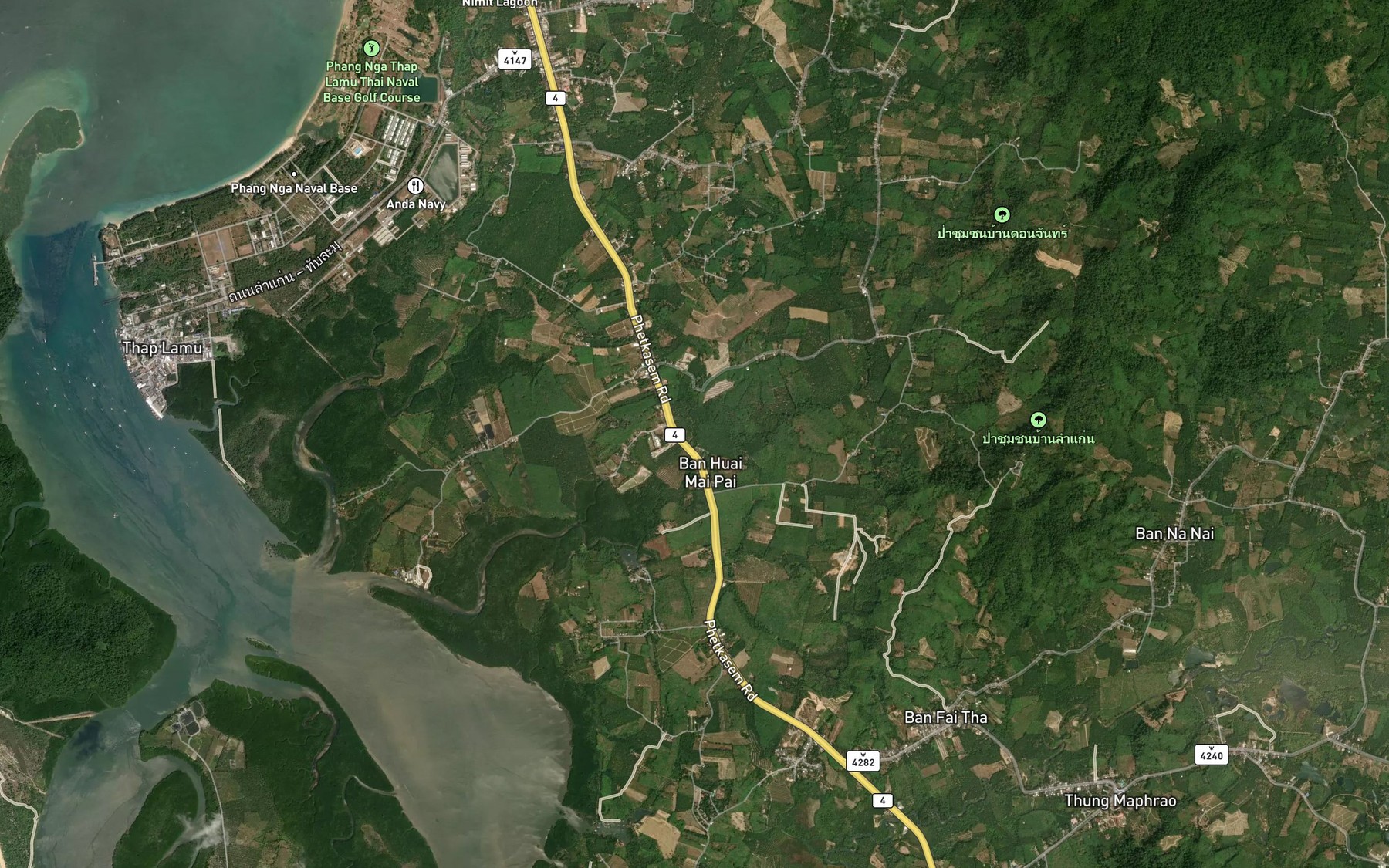 Satellite map of the Khlong Yuan Nuea