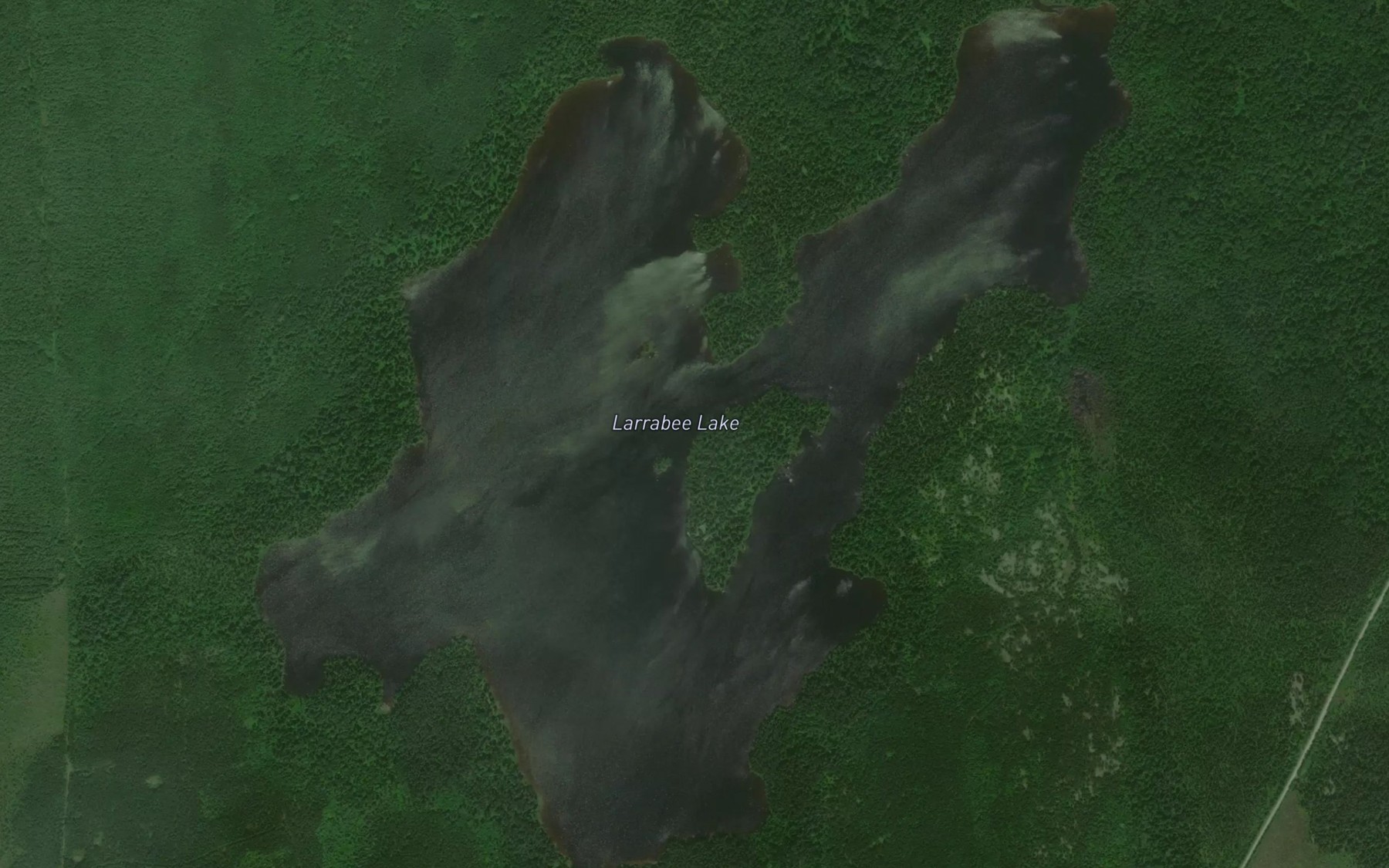 Satellite map of the Larrabee Lake