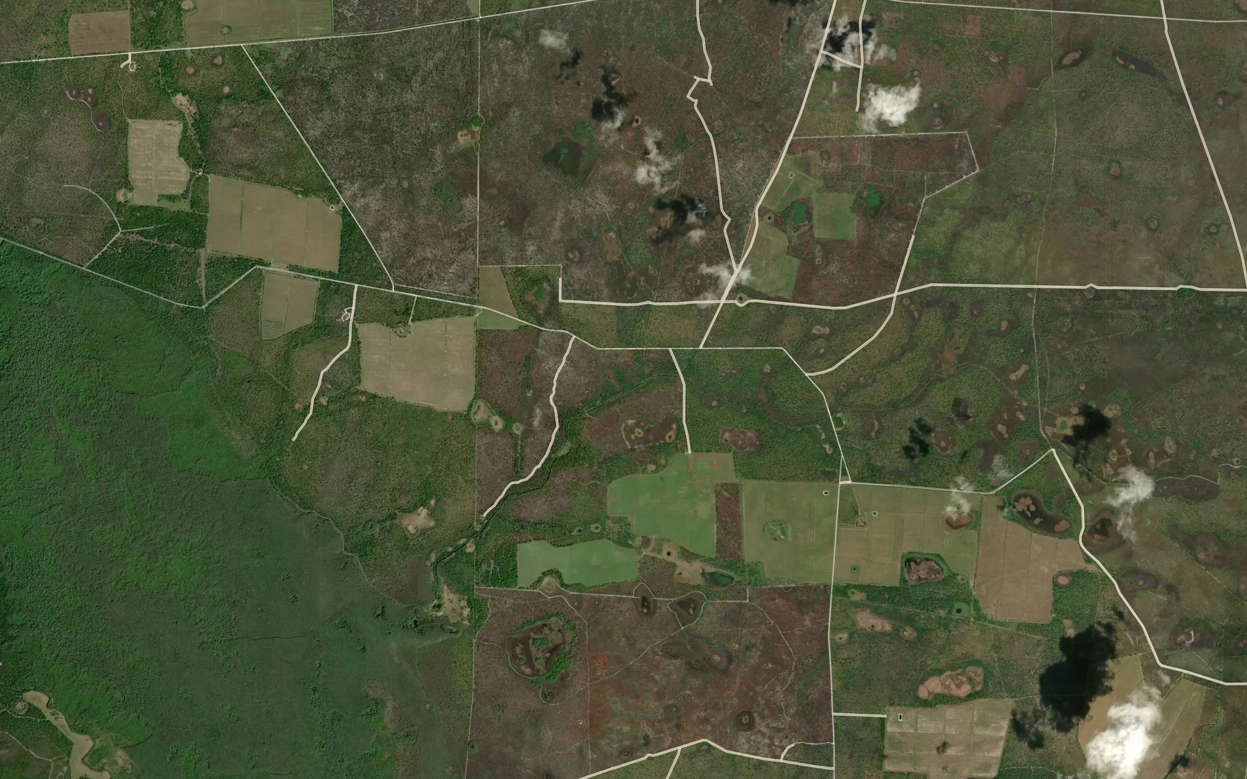 Satellite map of the Clay Gully