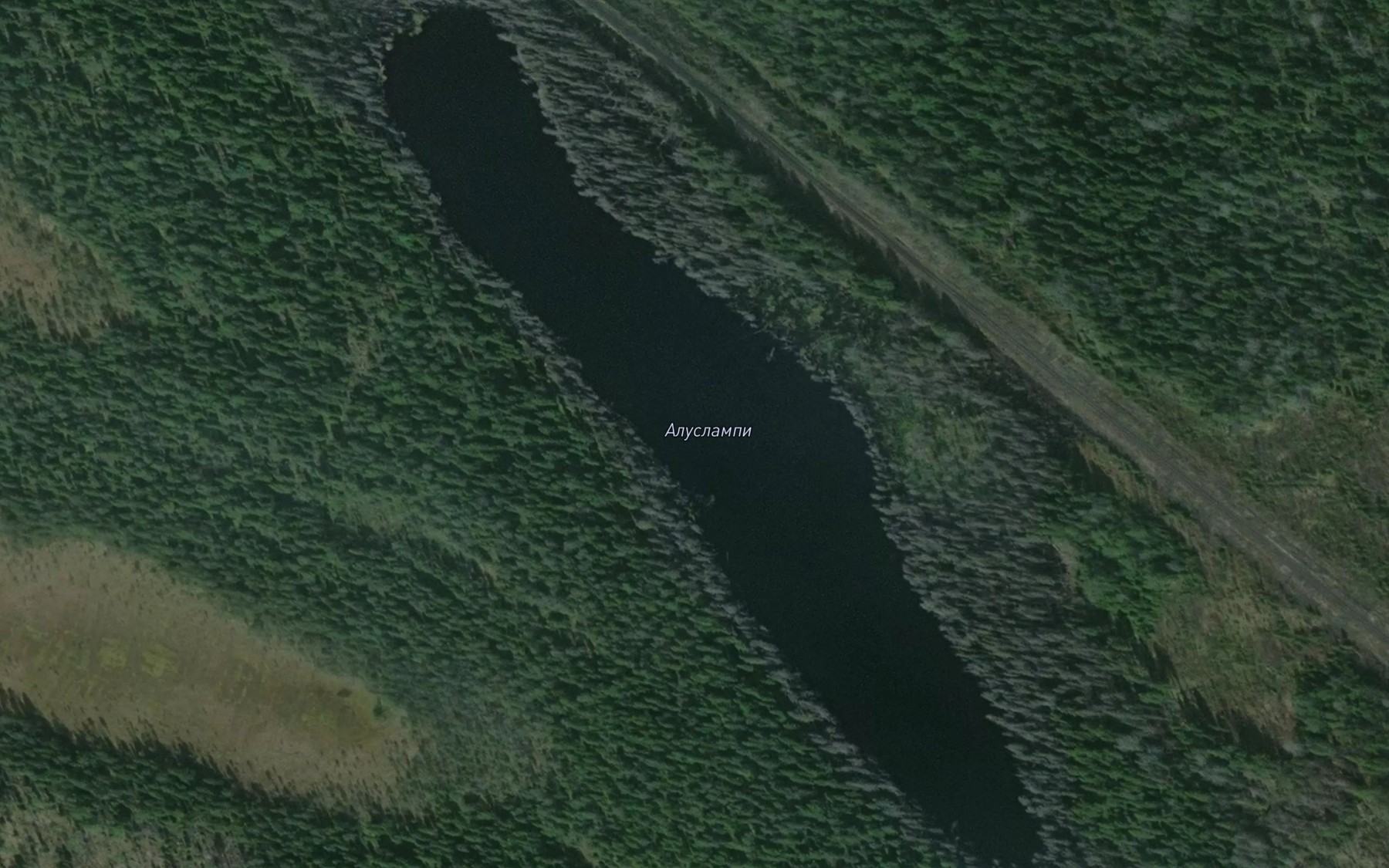 Satellite map of the Ozero Aluslampi