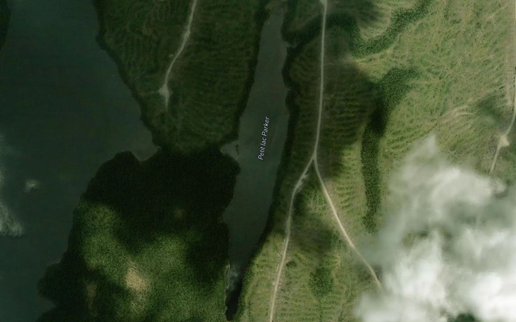 Satellite map of the Petit lac Parker