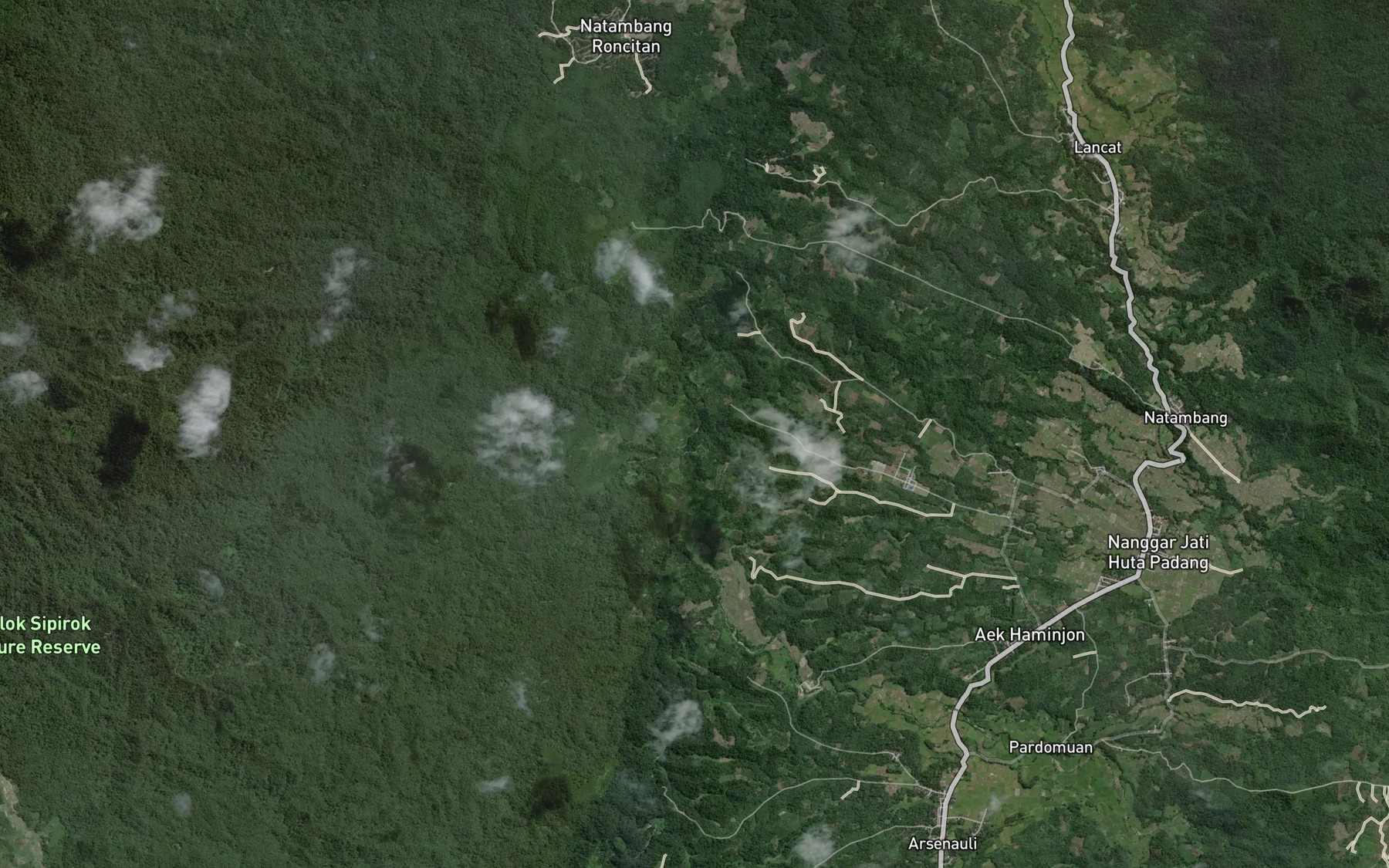 Satellite map of the Aek Sanggar