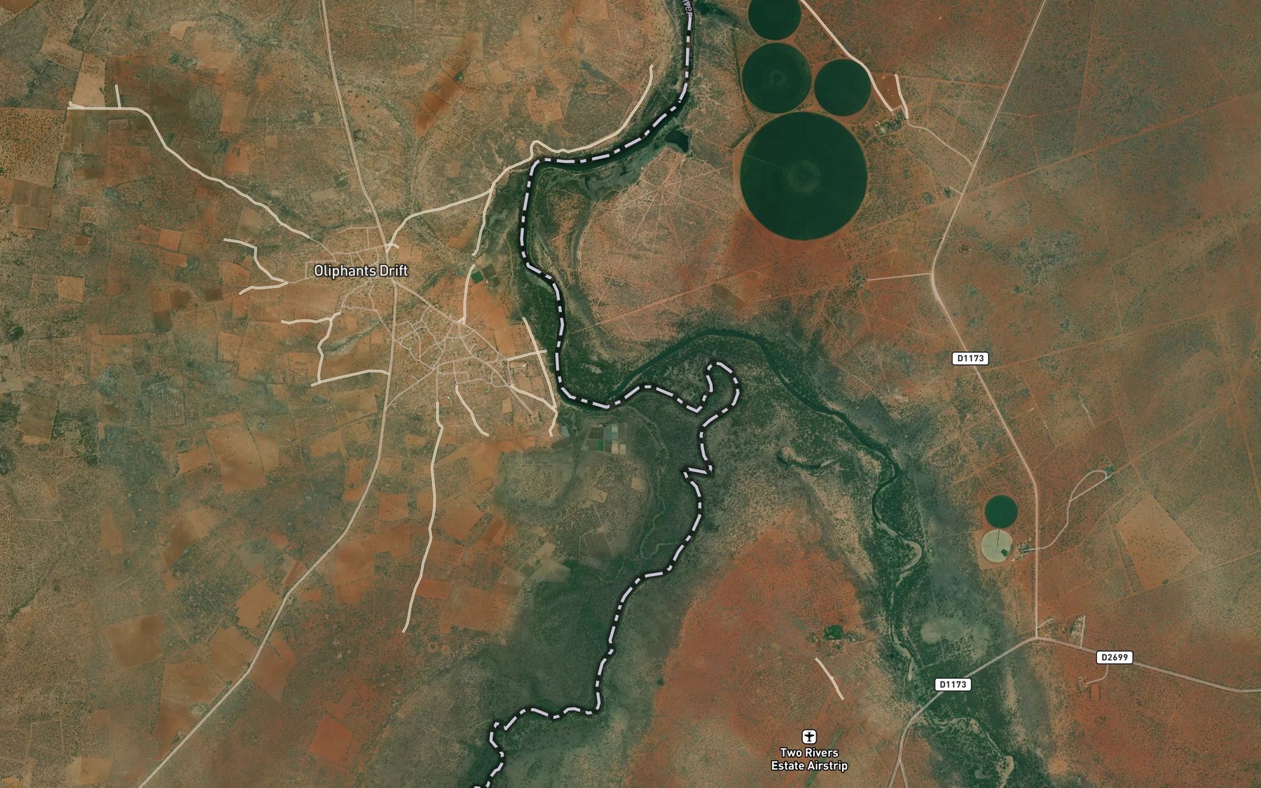 Satellite map of the Maricorivier