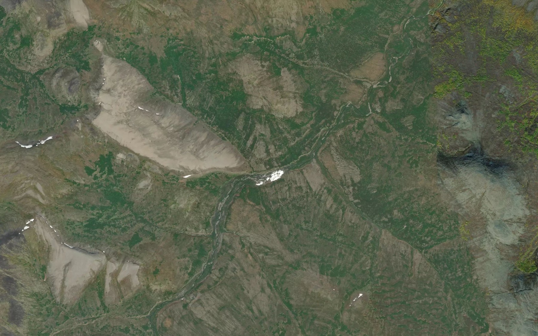 Satellite map of the Moonshine Creek