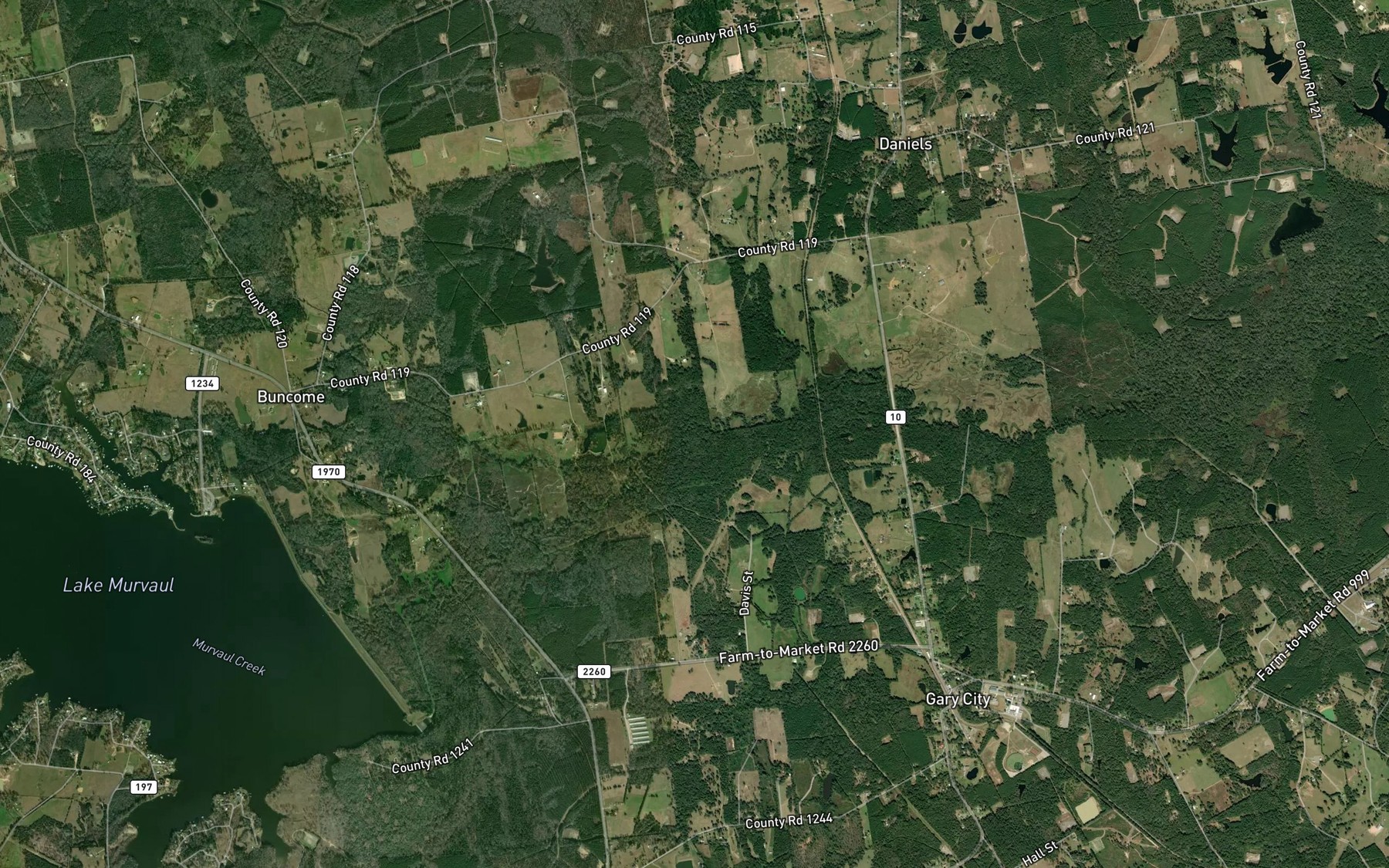Satellite map of the Indian Creek