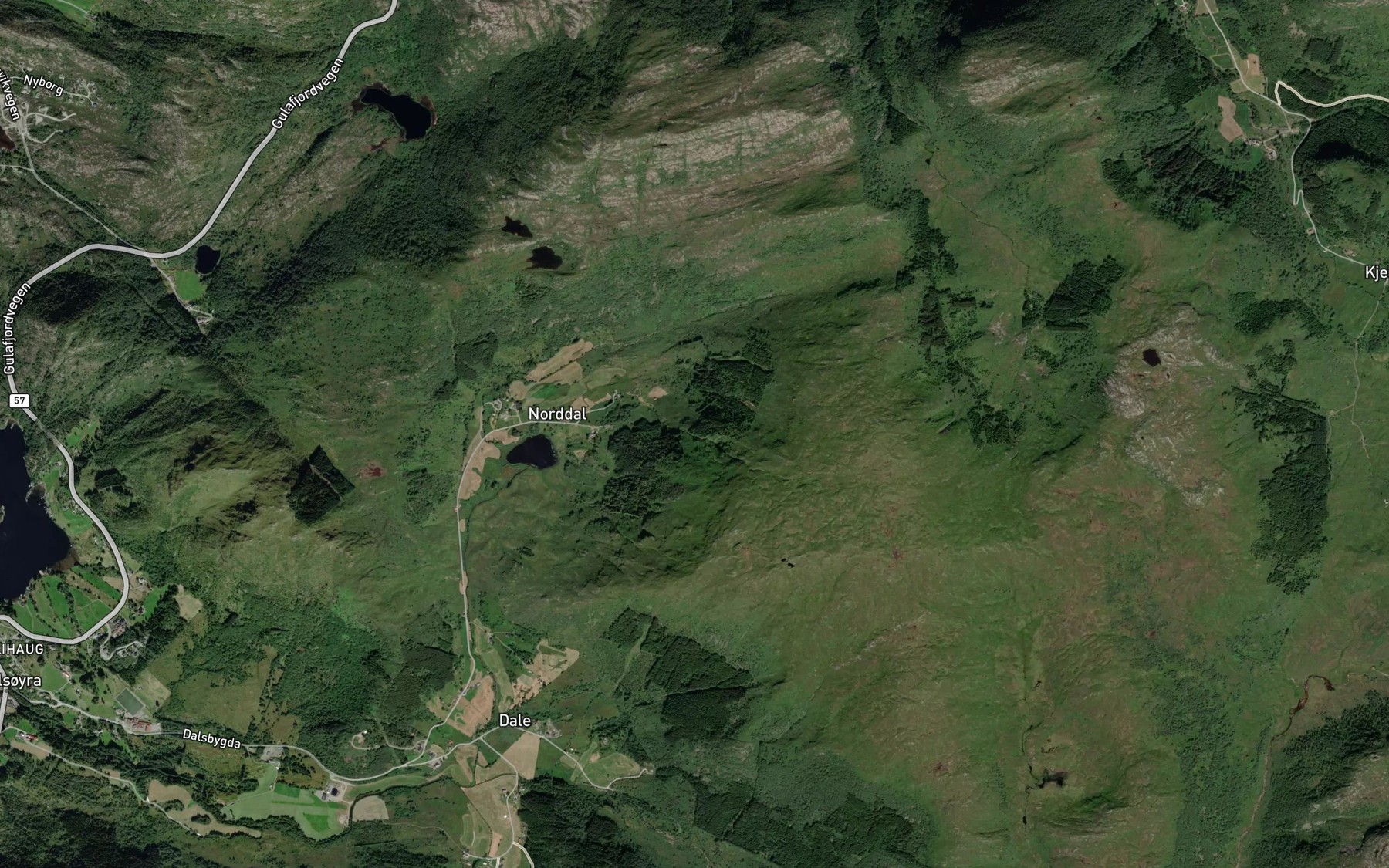 Satellite map of the Kaneselva