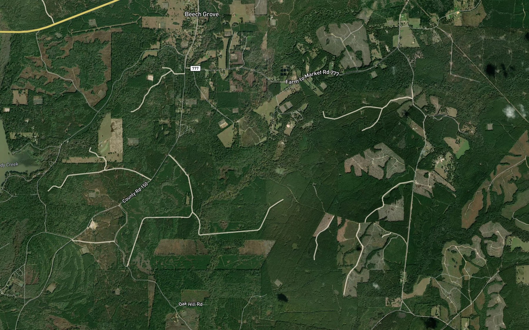 Satellite map of the Big Walnut Run