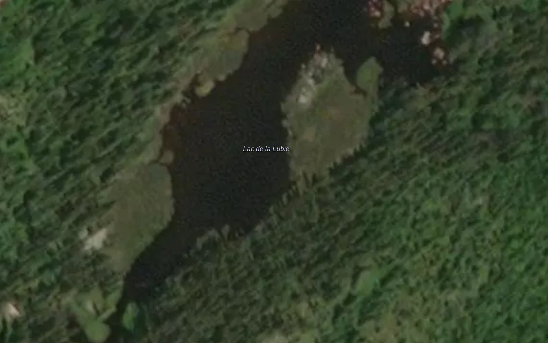 Satellite map of the Lac de la Lubie
