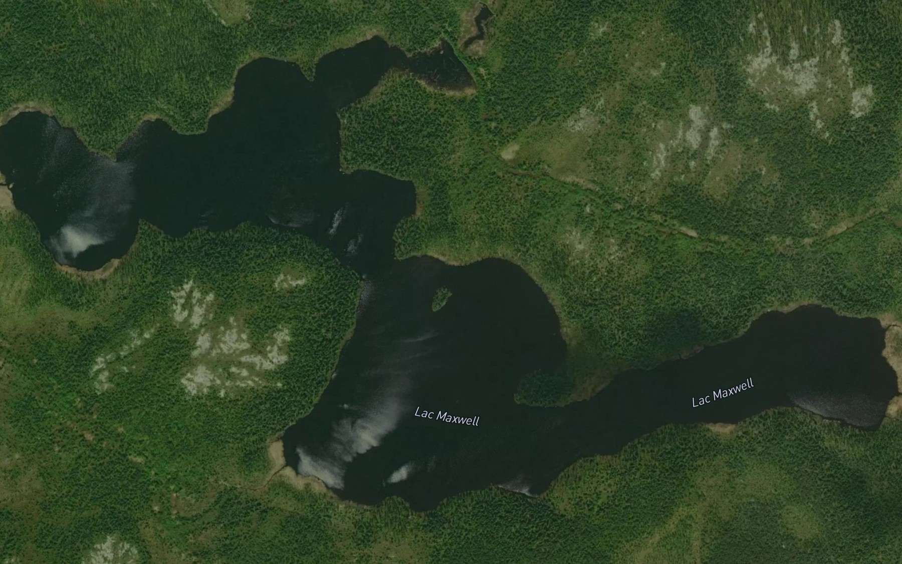 Satellite map of the Lac Maxwell