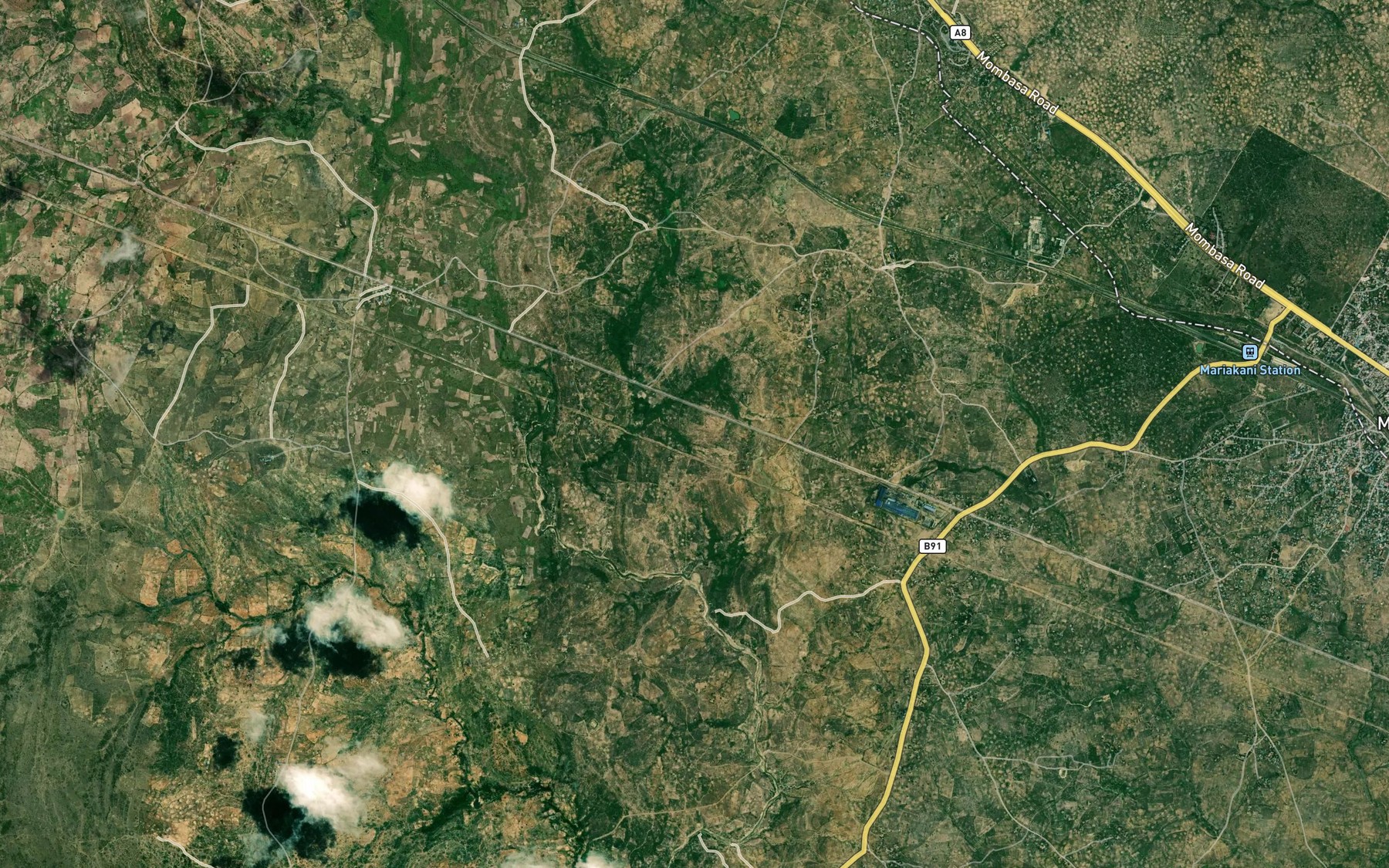 Satellite map of the Kalumani
