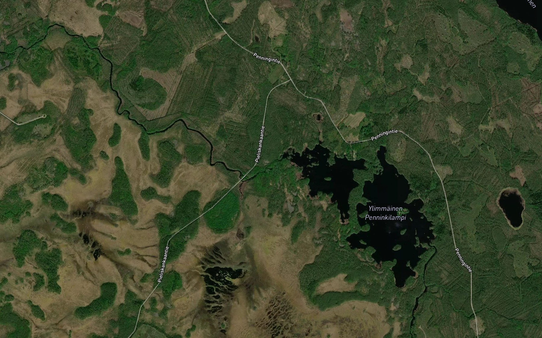 Satellite map of the Penninkikoski