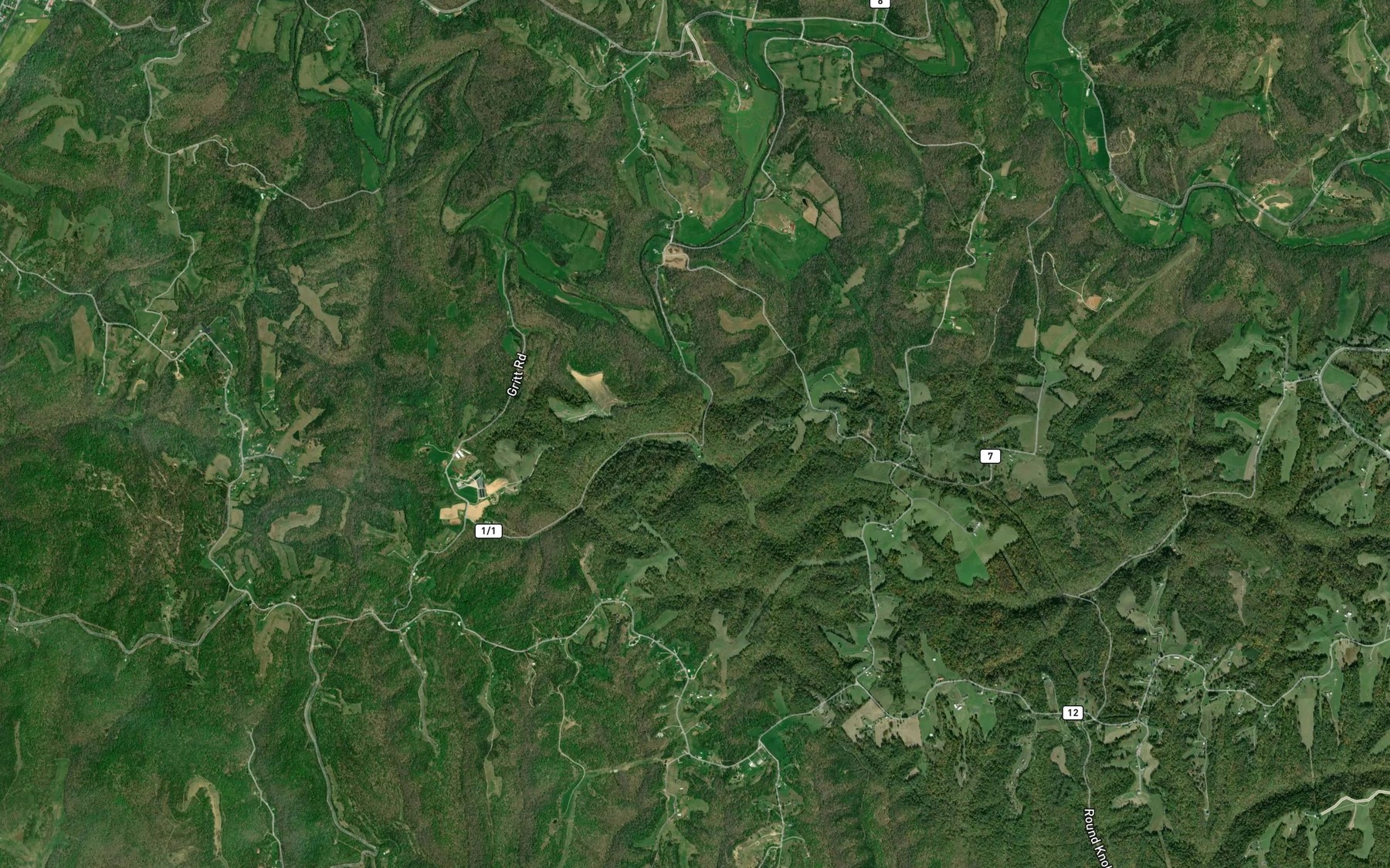 Satellite map of the Courtney Branch
