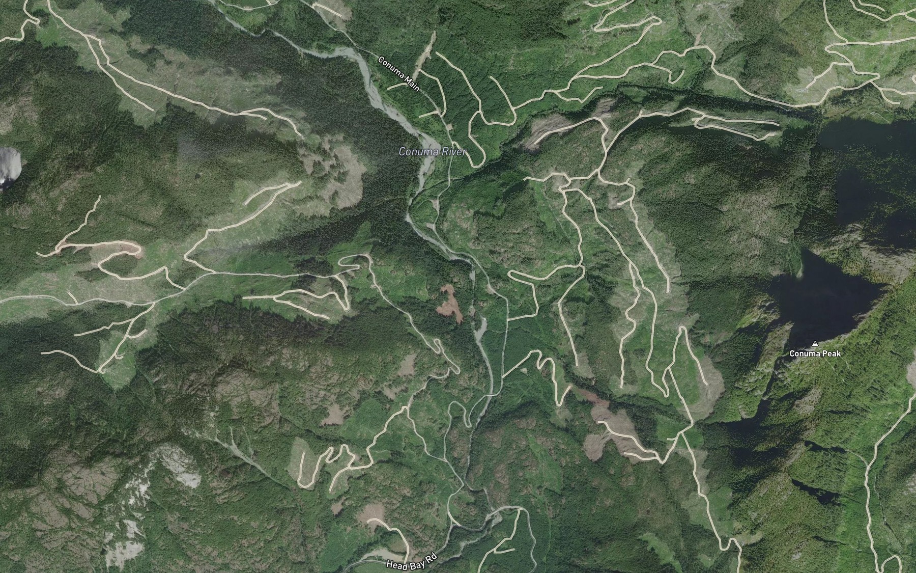 Satellite map of the Norgate Creek