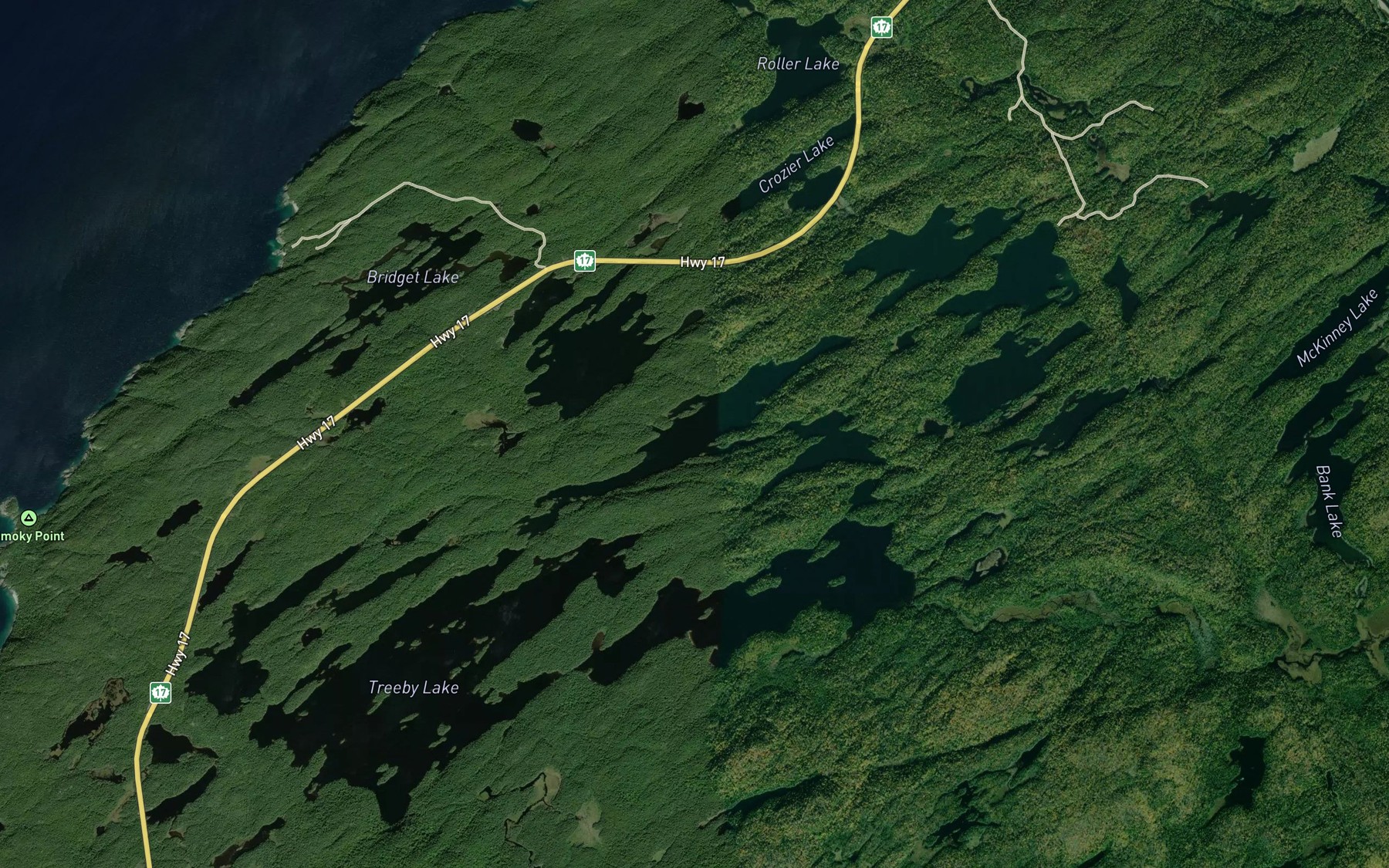 Satellite map of the Junction Lake