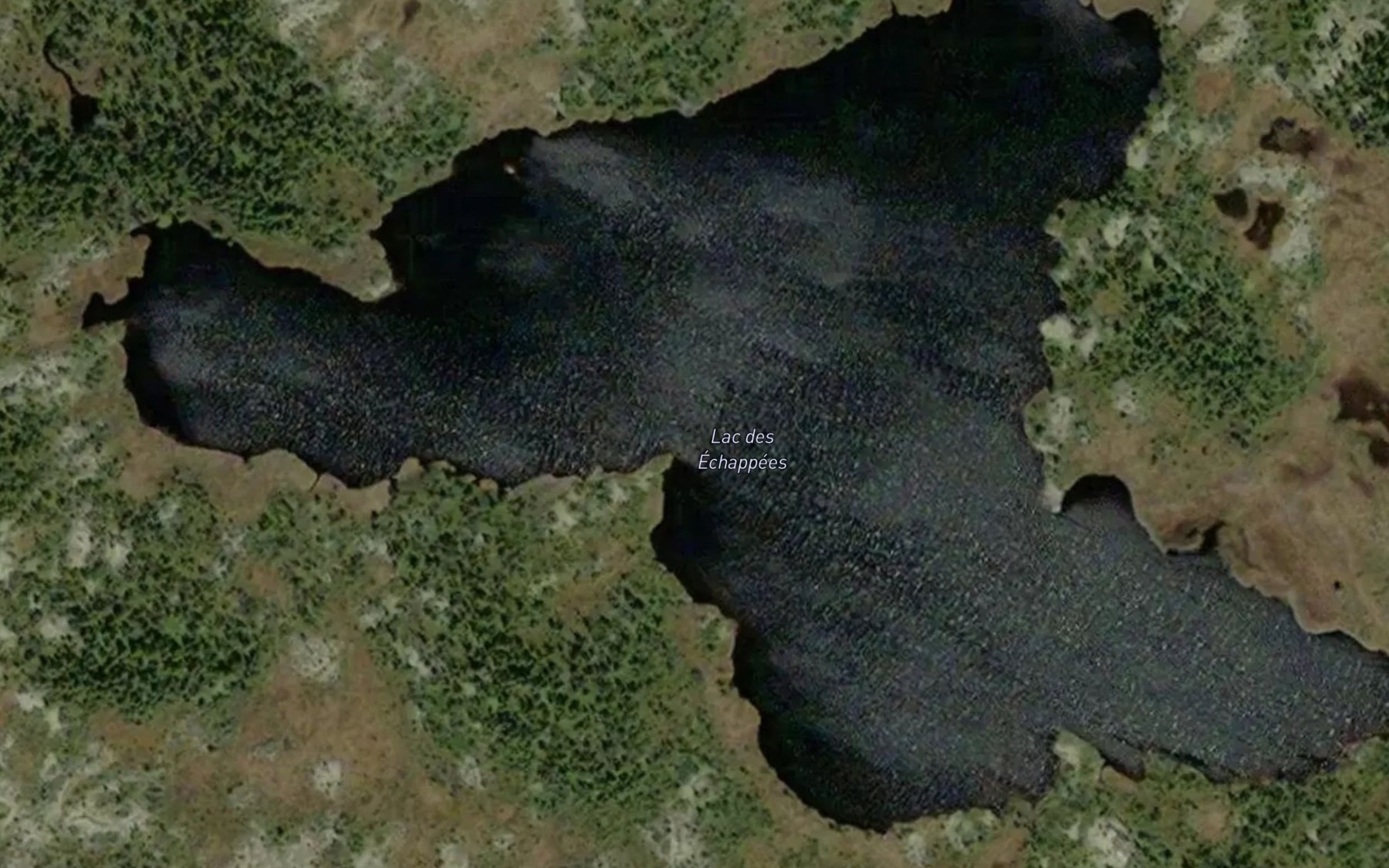 Satellite map of the Lac des Echappees