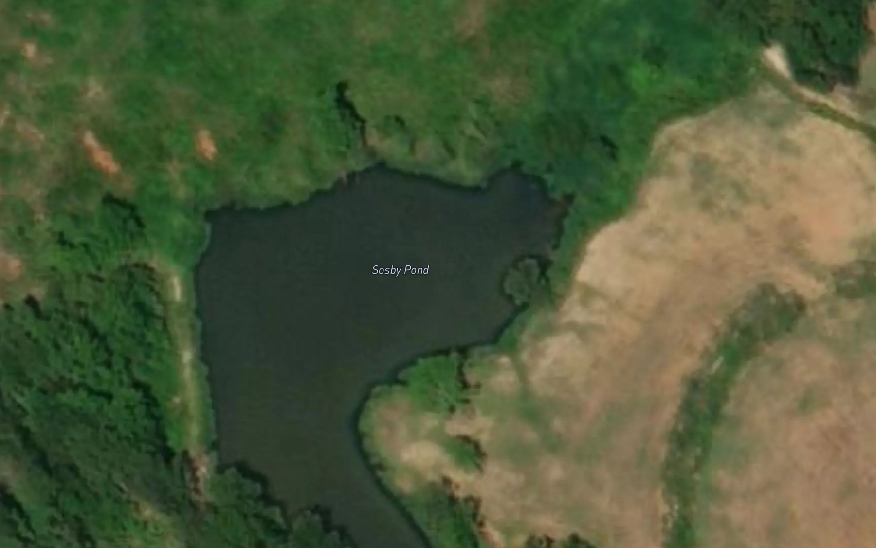 Satellite map of the Sosby Pond