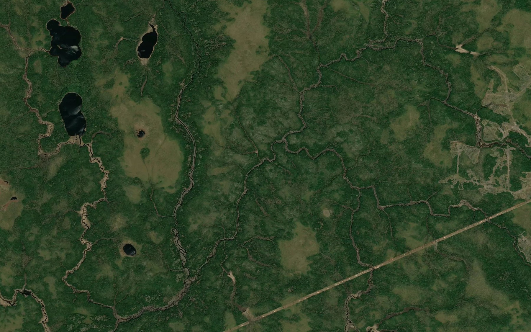 Satellite map of the Little Agassiz River