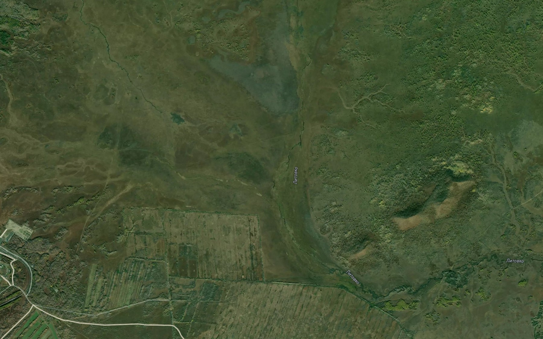 Satellite map of the Levoye Litovko